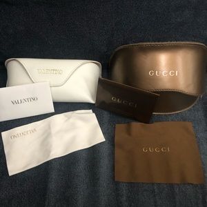 Gucci glasses case and Valentino glasses case
